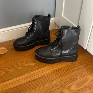 Platform combat boots